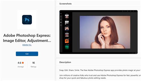 Adobe Photoshop Express : téléchargement et installation .
